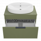 Тумба под раковину Brevita Enfida 70 подвесная (зеленая)