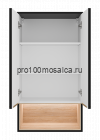 Шкаф Brevita Enfida 60 над стиральной машиной подвесной (черный)
