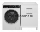 Тумба под раковину Brevita Enfida 60 с бельевой корзиной под стиральную машину (белая)