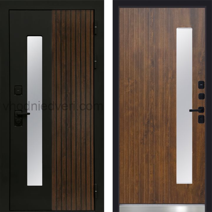 Входная дверь Termo-door Флагман - Дуб с терморазрывом и стеклопакетом