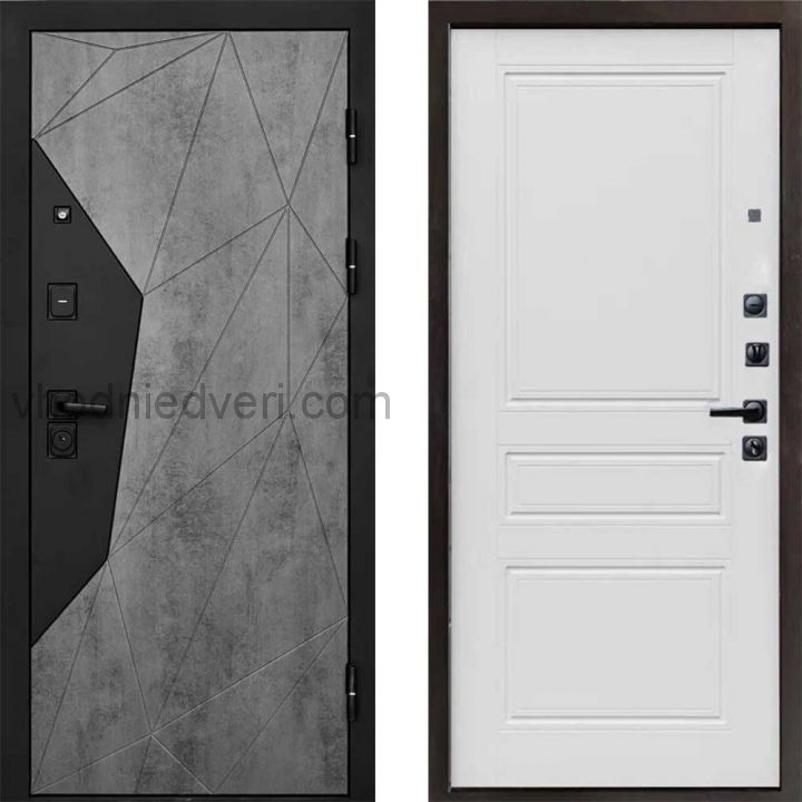 Входная дверь Termo-door Геометрия Бетон - Классик Лиственница