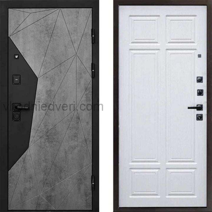 Входная дверь Termo-door Геометрия Бетон - Премиум Лиственница
