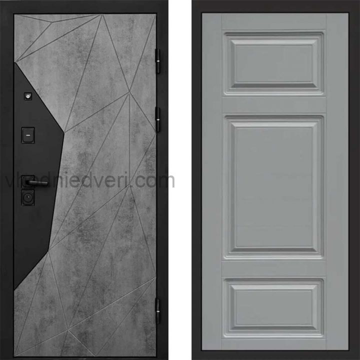 Входная дверь Termo-door Геометрия Бетон - Лион Грей софт