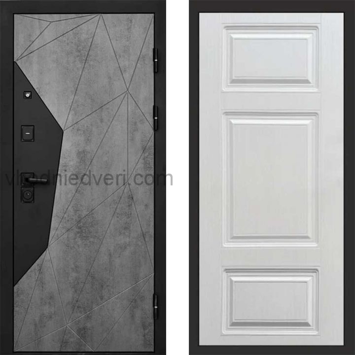Входная дверь Termo-door Геометрия Бетон - Лион Лиственница