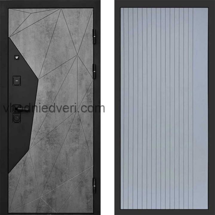 Входная дверь Termo-door Геометрия Бетон - FLAT Грей софт
