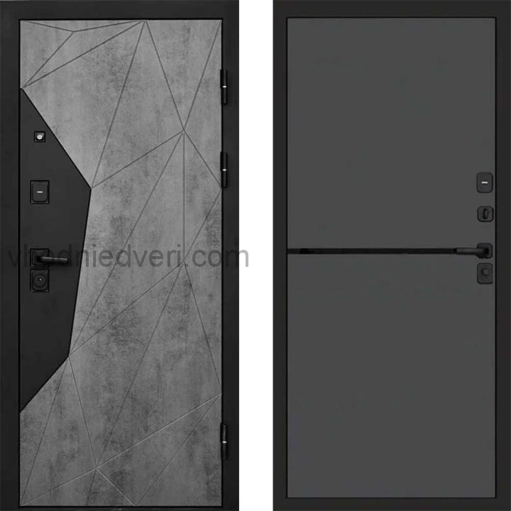 Входная дверь Termo-door Геометрия Бетон - Нео Графит
