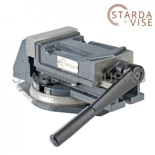 Тиски станочные поворотные с закрытым винтом 7200-0204 Q12(QH)80 STARDA VISE