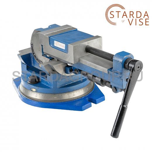 Тиски станочные трехповоротные QW125 STARDA VISE