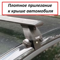 Багажник на крышу Geely Preface, Lux, черные крыловидные дуги
