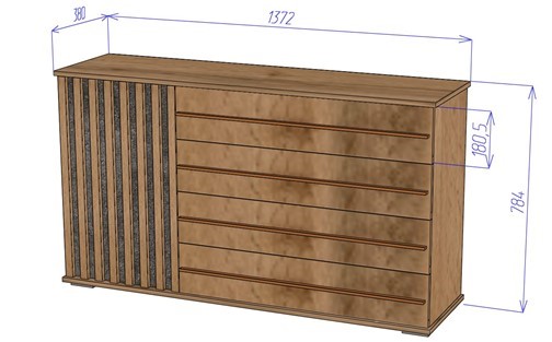 Модульная спальня Марракеш Дуб вотан / Цемент темный