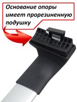 Багажник на крышу SsangYong Actyon II (без рейлингов, 2010-2023), ED Tana, с замком, серебристые крыловидные дуги