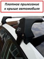 Багажник на крышу Skoda Octavia A7 (2013-2019), ED Tana, с замком, серебристые крыловидные дуги