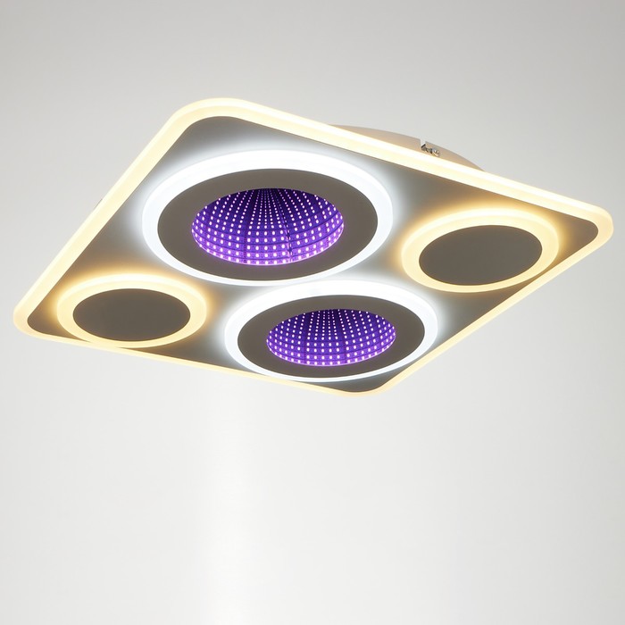 Люстра с ПДУ 2047/1 LED 160Вт диммер белый d.50 см BayerLux