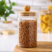 Банка для сыпучих продуктов «Эко», 1.05 л, 10?20.5 см, с бамбуковой крышкой, стекло