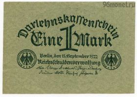 Германия 1 марка 1922