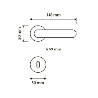 Ручка Linea Cali  Axis Zincral 419 RB 027 White схема