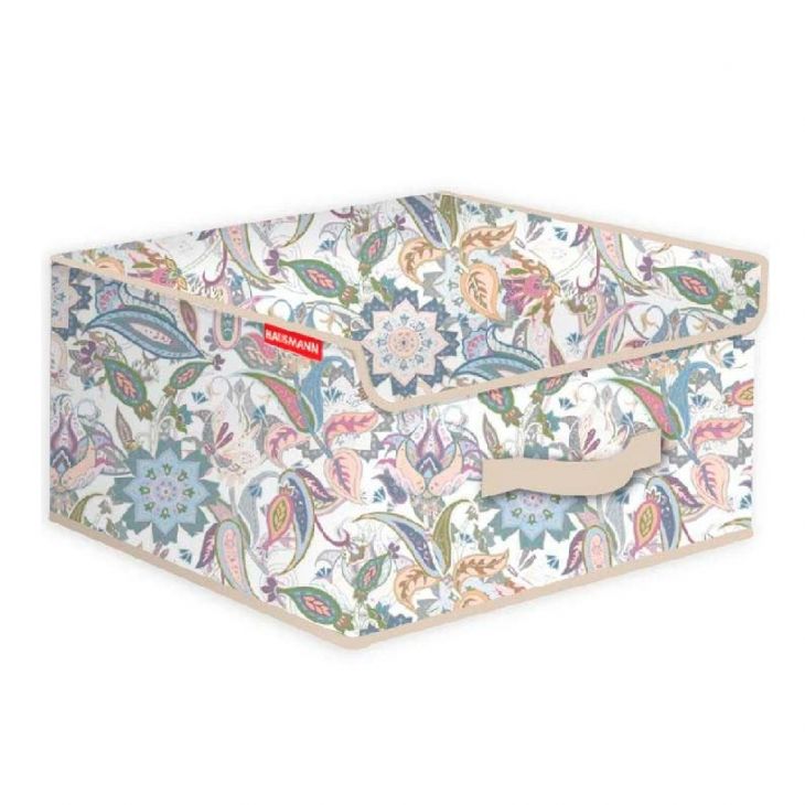 Кофр для хранения Hausmann Paisley 30x30x16см, бежевый HM-A-12-4-1
