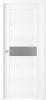 Межкомнатная Дверь Verda Велюкс 2 Ясень Сноу со Стеклом Сатинато Графит 2000х800мм (Полотно 1шт) / Верда.