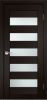 Межкомнатная Дверь Verda Х-4 Венге со Стеклом Сатинат Белый 1900х600мм (Полотно+Коробка+5 Наличников) / Верда.