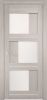 Межкомнатная Дверь Verda Z-2 Лиственница Белая со Стеклом Лакобель Белое 2000х600мм (Полотно+Коробка+5 Наличников) / Верда.