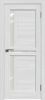 Межкомнатная Дверь Verda Матрикс М-19 Ясень Белый со Стеклом Сатинато / Верда.
