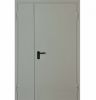 Строительная Дверь Verda Двупольная ДМ-02 Металл Глухая Неравнопольная 2000х700мм (Полотно+Коробка+5 Наличников) / Verda.