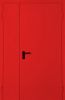 Строительная Дверь Verda Двупольная ДМ-02 RAL Красная Глухая Неравнопольная 2000х900мм (Полотно 1шт) / Verda.