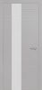 Межкомнатная Дверь Verda В-1 Светло-Серая со Стеклом Лакобель Белый / Верда.