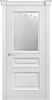 Межкомнатная Дверь Verda Багетто 1 Белоснежная со Стеклом Сатинато 2000х900мм (Полотно 1шт) / Верда.
