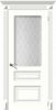 Межкомнатная Дверь Verda Трио Рал со Стеклом Белое Матовое Кристалл 2000х700мм (Полотно+Коробка+5 Наличников) / Верда.