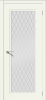 Межкомнатная Дверь Verda Рондо-Н Рал со Стеклом Белое Матовое Кристалл / Верда.