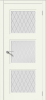 Межкомнатная Дверь Verda Сонато-Н Рал со Стеклом Белое Матовое Кристалл / Верда.