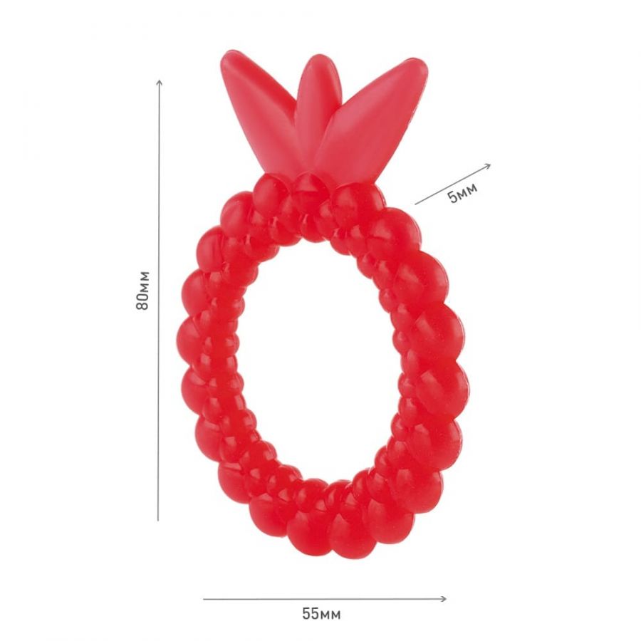 Массажер силиконовый для десен (прорезыватель зубной) "Ягодка" КНОПА