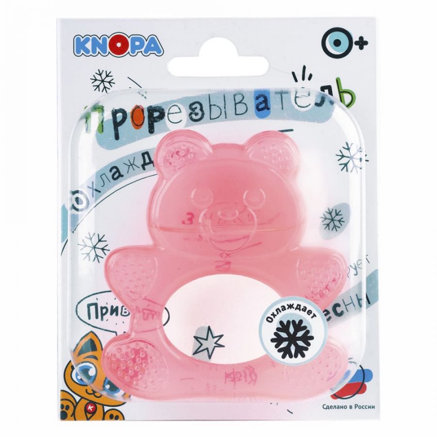 Массажёр для дёсен охлаждающий  (прорезыватель) «Мишка»  КНОПА