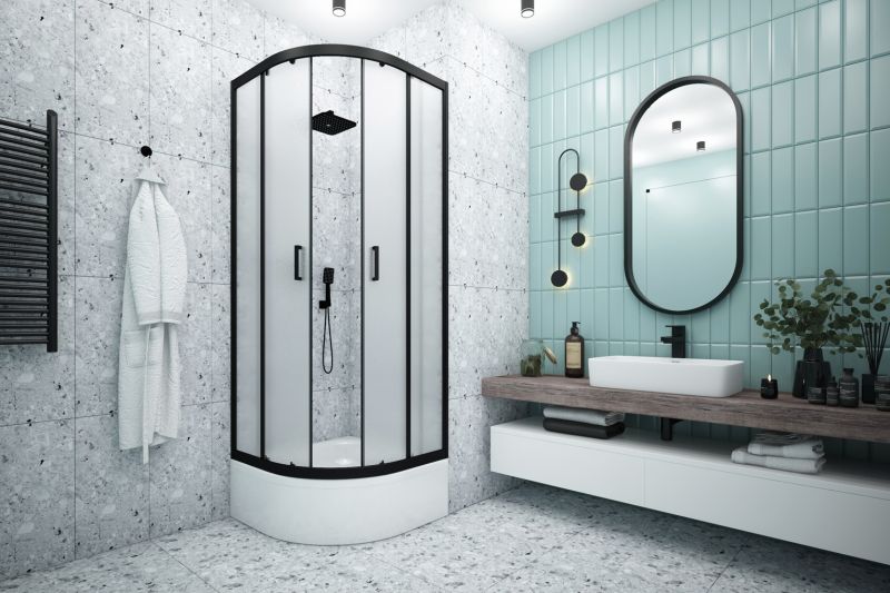 Душевой уголок Метакам Classic Black V 80x80 матовое стекло, черный профиль, высокий поддон