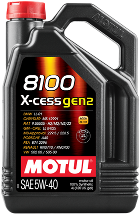 Motul 8100 X-cess 5W-40 Gen2, 4л