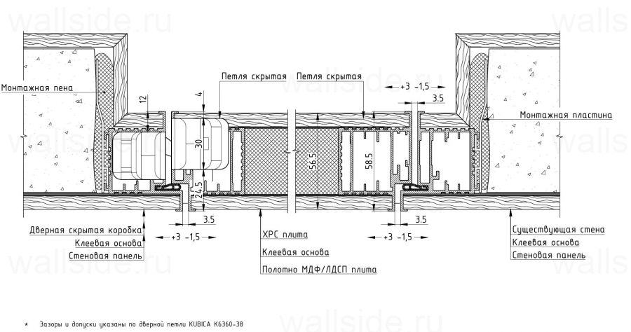 Профиль для полотна обратного открывания Pro Design Panel Reverse 58 мм