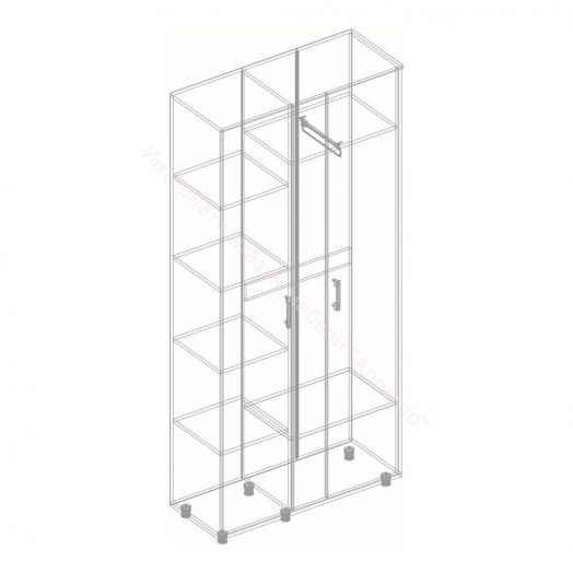 Шкаф 3-х створчатый "Граф" Тёмно серый/Дуб золотистый