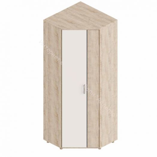 Прихожая "Граф" К-1 угловая с зеркалом Перламутр/Дуб баррик