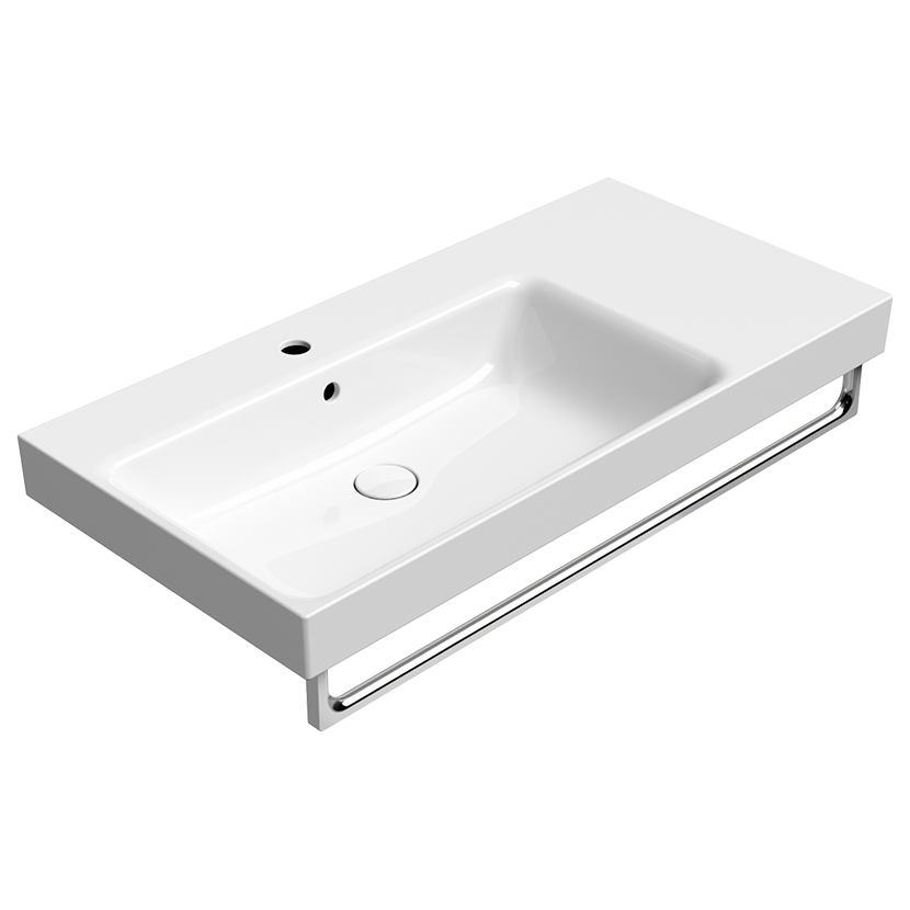 Изображение Раковина с большой чашей GSI Nubes 9627 подвесная/накладная 100х50 с переливом