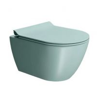 Подвесной унитаз GSI PURA 881615 Swirlflush, для крепежа FISR2, Ghiaccio Opaco схема 1