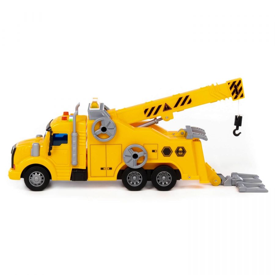 "Профи", автомобиль-эвакуатор №2 инерционный (со светом и звуком) (жёлтый) (в коробке)