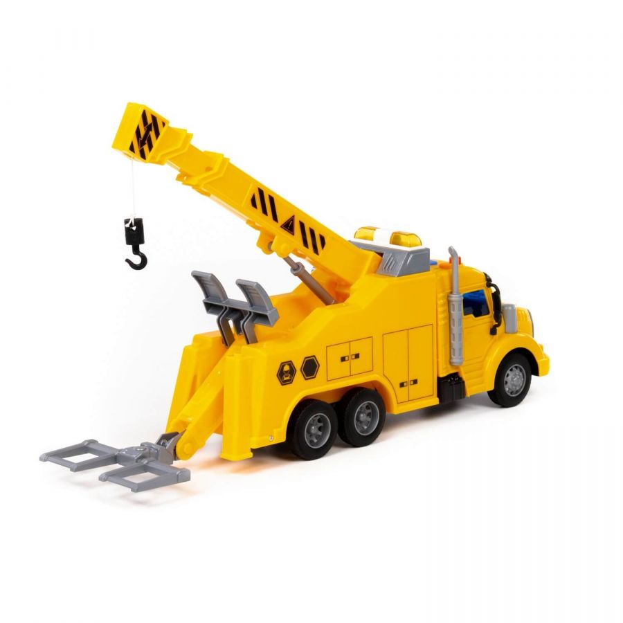 "Профи", автомобиль-эвакуатор №2 инерционный (со светом и звуком) (жёлтый) (в коробке)