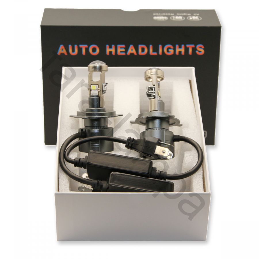 Светодиодные мини линзы автолампы в фары H4 серия A80