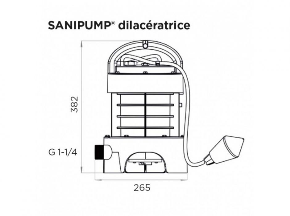 Погружной фекальный насос-измельчитель SFA SANIPUMP GR ФОТО