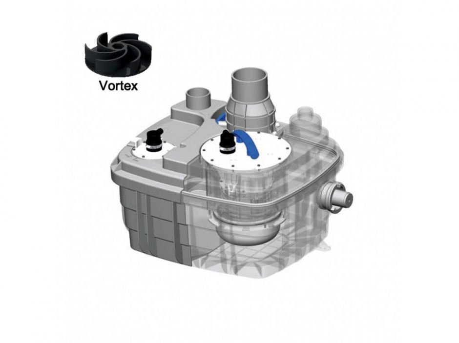 Насос канализационный SFA SANICUBIC 1 VX мощность - 2000 Вт, напор - 13 м ФОТО