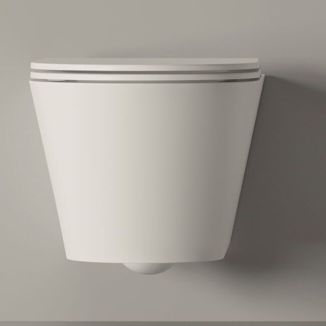 Подвесной унитаз Alice Hide Round 57х37х42 без сиденья и крышки безободковый 31170101