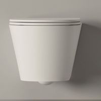 Подвесной унитаз Alice Hide Round 57х37х42 без сиденья и крышки безободковый 31170101 схема 1