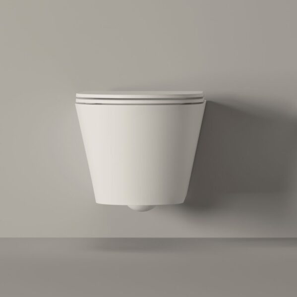 Изображение Подвесной унитаз Alice Hide Round безободковый с сиденьем и крышкой с микролифтом с набором для крепления 31170101SET