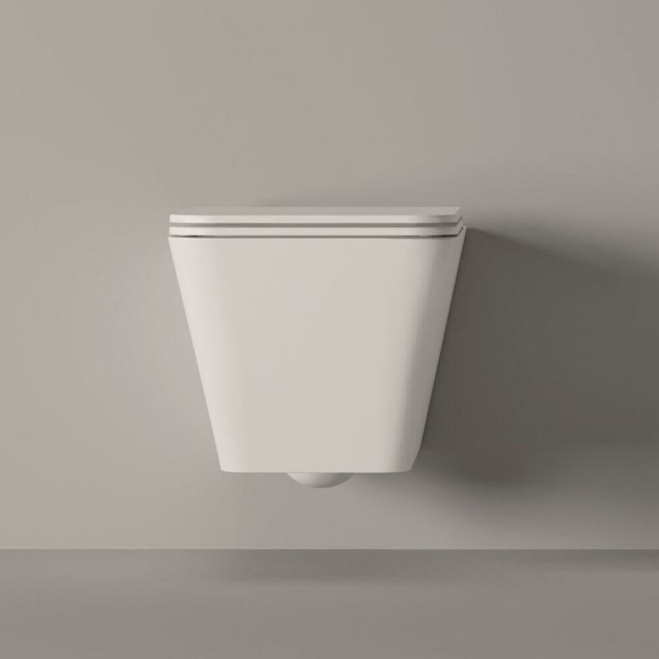 Подвесной унитаз Alice Hide Square 55х35х42 безободковый без сиденья и крышки 31210101